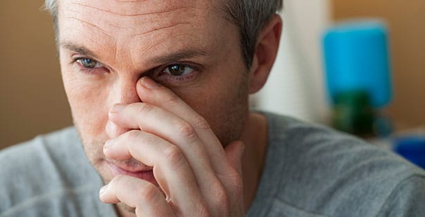 Man having inflammation within his nose